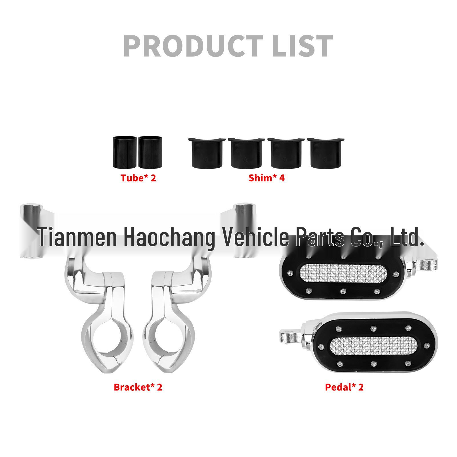 

Anti-slip Foot Pegs for 1-1/4 Inch Harley Motorcycles - Dyna Fat Boy Accessories