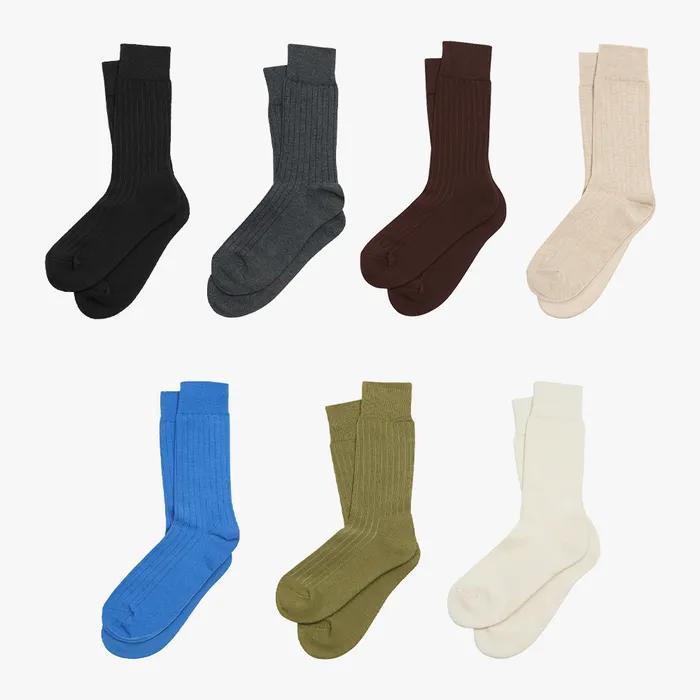 Cotton Ribbed Socks (Unisex Socks)