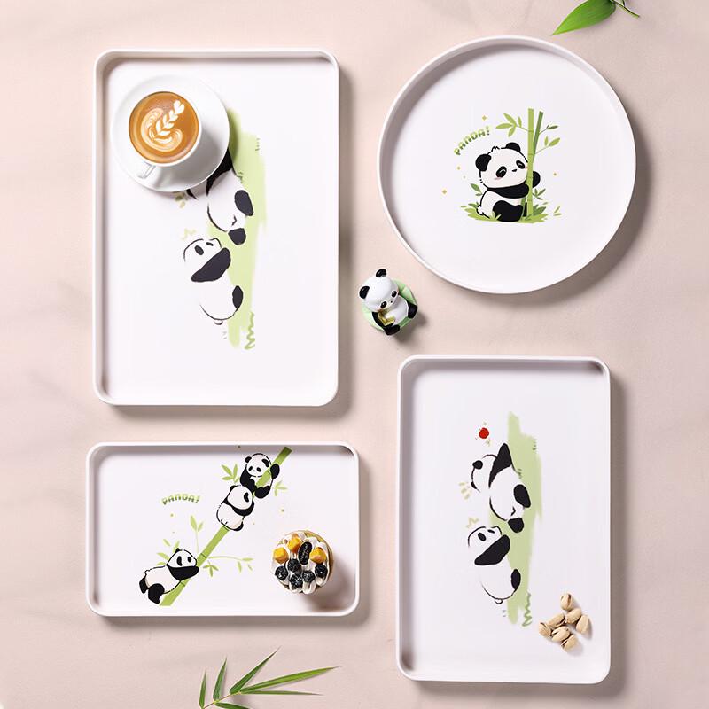 SHALL Panda Diary Melamine Serving Tray