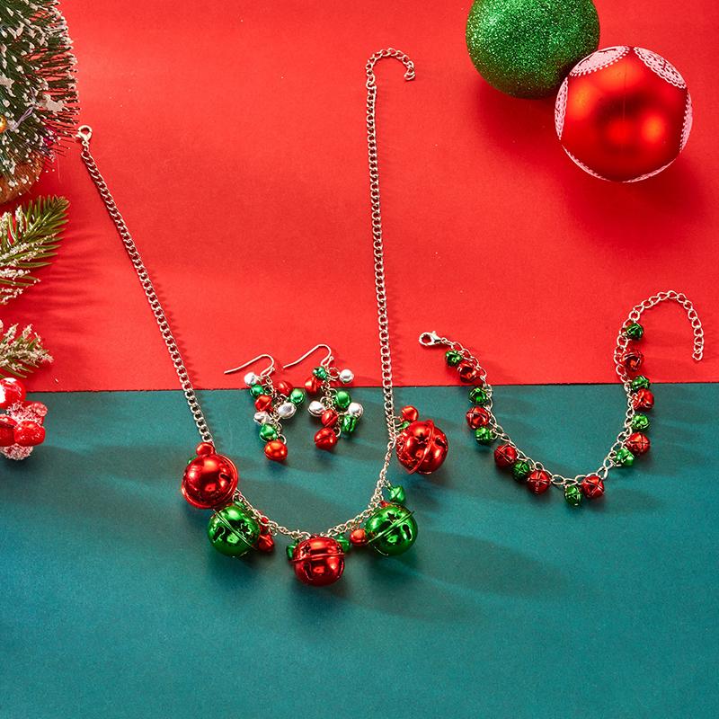 Christmas Bell Choker Necklace For Women Trendy Jingle Bell Xmas Pendant Clavicle Chain New Year Party Jewelry Gift