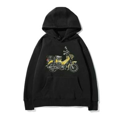 New Cub Modified Motorcycle Printed Men's and Women's Same Sweater Autumn and Winter Warm Loose Large Size Hoodie