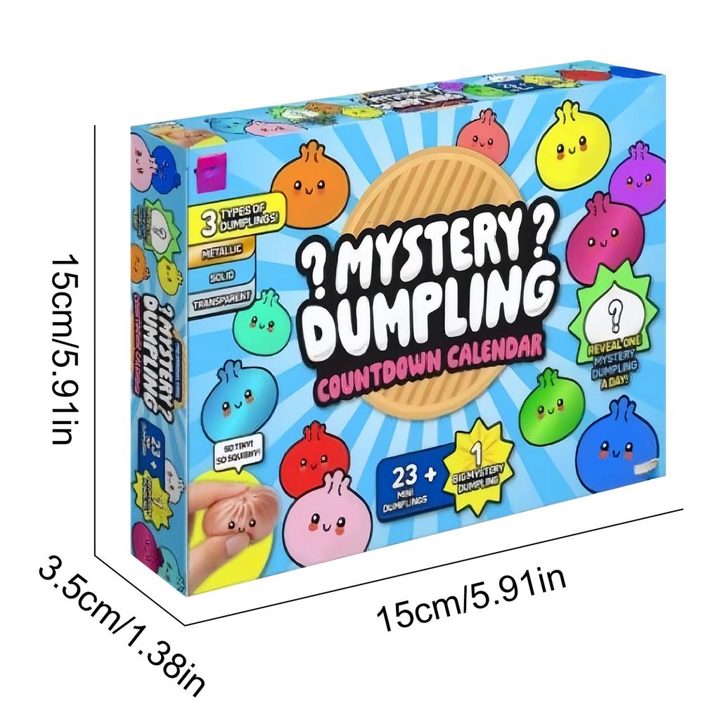 Calendario dell'Avvento Squishy Ravioli 24 Giorni Calendario Conto alla Rovescia di Natale Giocattolo Spremibile per Alleviare lo Stress per Adulti Adolescenti Regalo di Natale