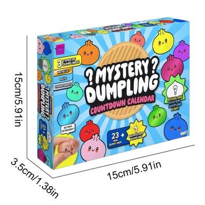Advent Calendar Dumpling Squishy Toy Set 24 Days Christmas Countdown Calendar Stress Relief Squeeze Toy for Kids Adults