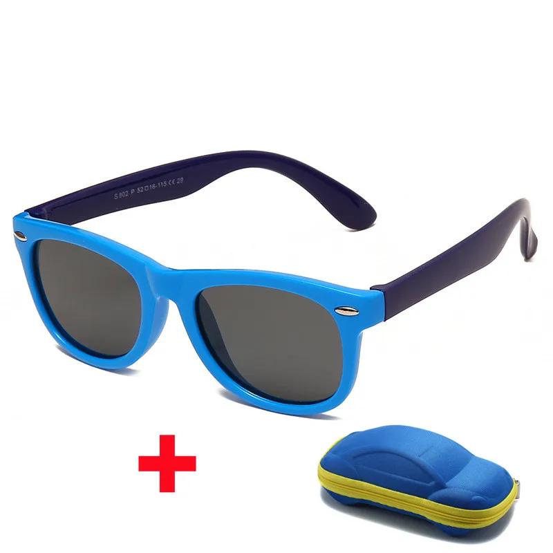 Baby Silicone Sunglasses With Glasses Box  Boys Girls Outdoor Goggles Sun Glasses Ac Lens Safety Glasses And Cases Gift For Kids
