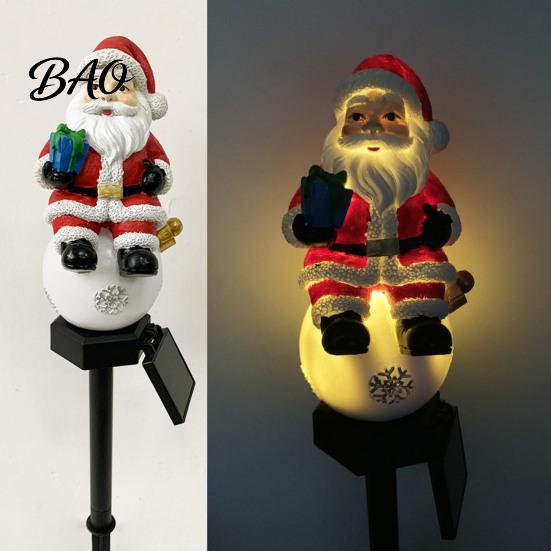 Solar Powered Garden Decor Stake Light, Waterproof Christmas Outdoor LED Lamp with Warm Lights Glow, Decorative Landscape Lighting for Lawn Patio Yard