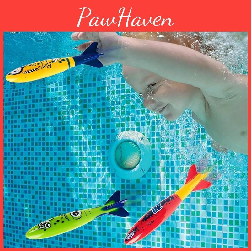 Anéis Flutuantes Torpedos Kit de Brinquedos para Brincadeiras Aquáticas para Atividades de Piscina Infantil