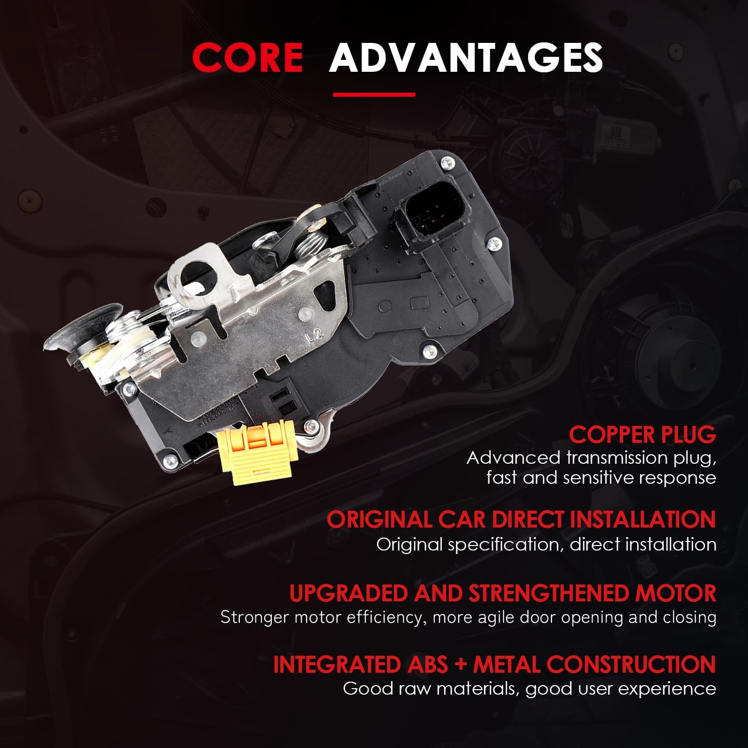 CCIYU Rear Left Driver Side Door Latch Lock Actuator Compatible with 2006 2007 2009 for Buick Allure,2006-2009 for Buick Lacrosse,Door Lock Latch