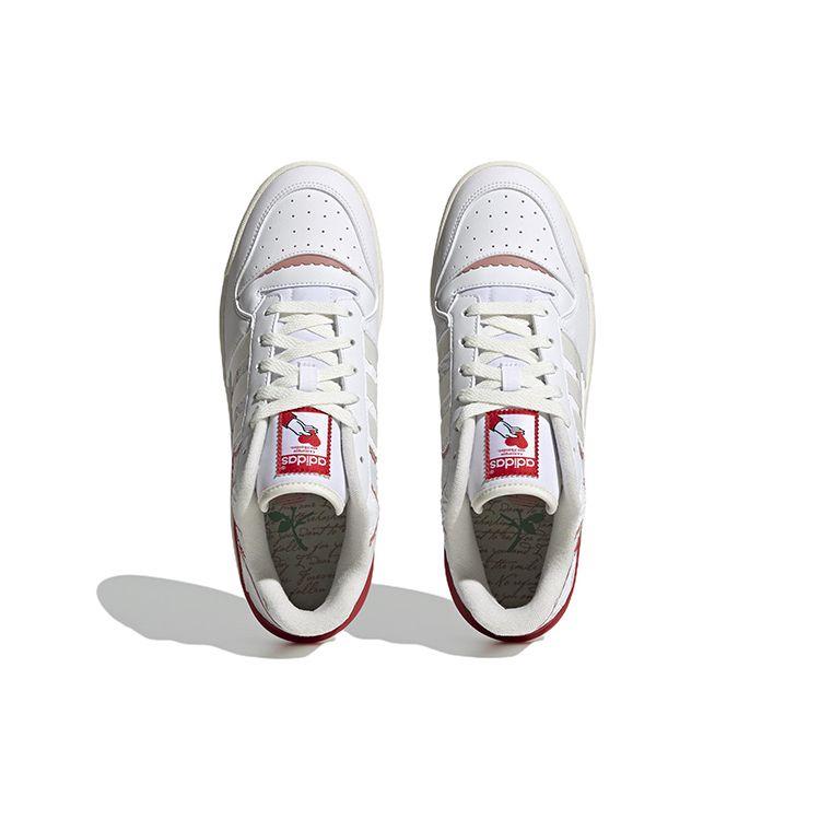 Adidas Originals Forum Exhibit Low 2 Comfortable Versatile Low-Top Skate Shoes Women Sneaker White Red IE7996