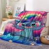 Cute Blue Alien with Headphones Print Cozy Flannel Blanket for Lightweight All Season Ideal Choice For Birthday & Holiday Gifts