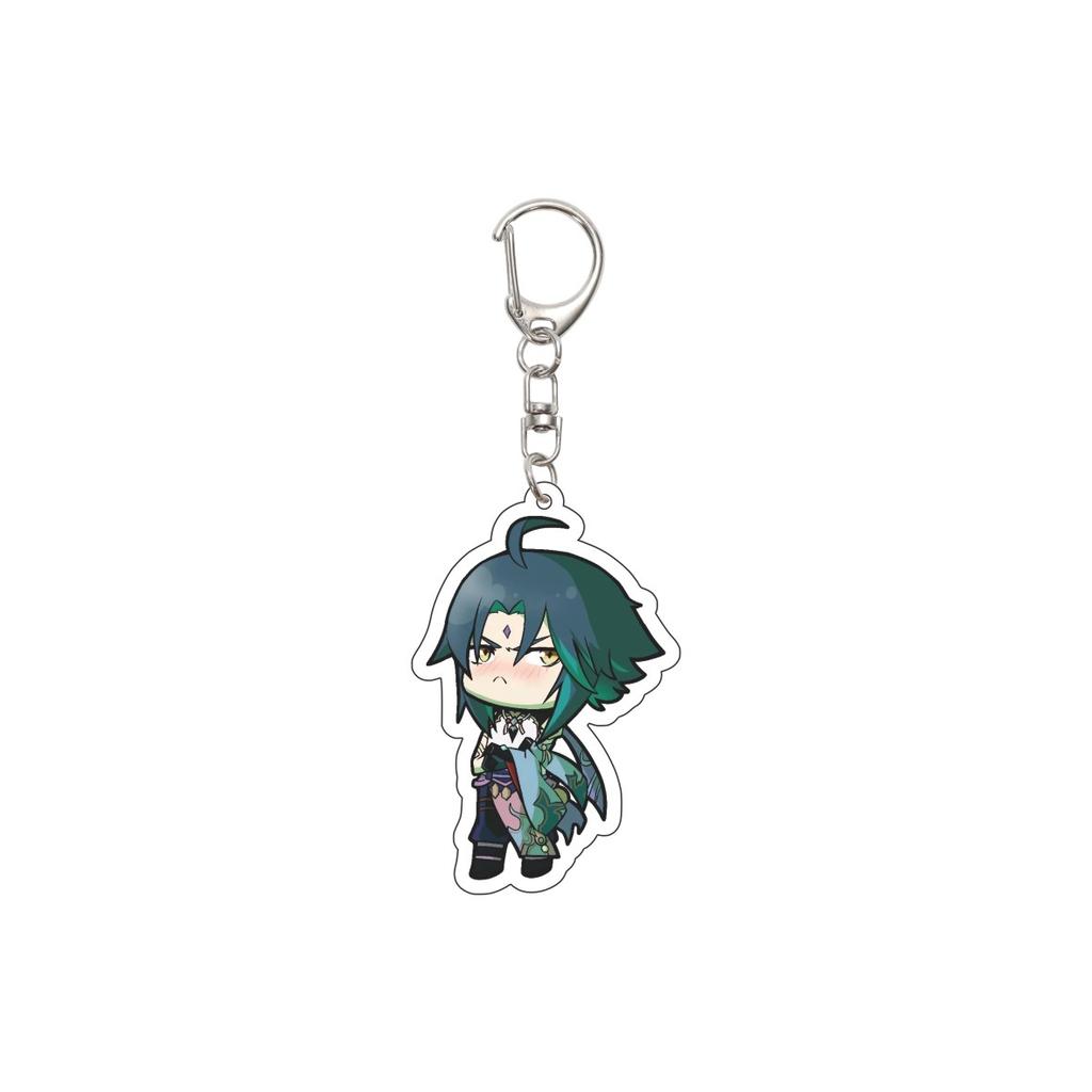 55MM Anime Genshin Impact Keychain xiao  Key Chain Acrylic Model Plate Christmas Gifts