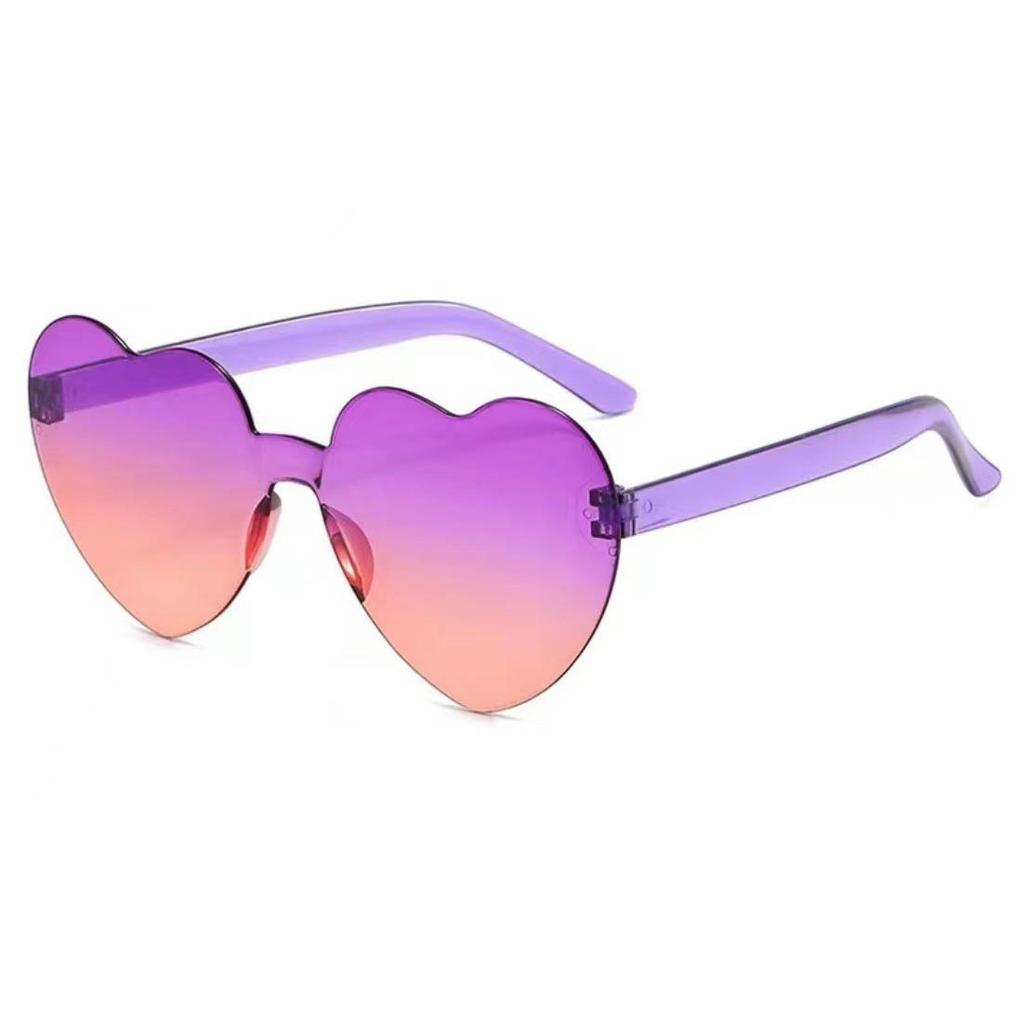 Fashion Jelly Gradient Heart-Shaped Lenses Sunglasses For Women Girls Colorful Sun Glasses Summer Outdoor Goggles UV400