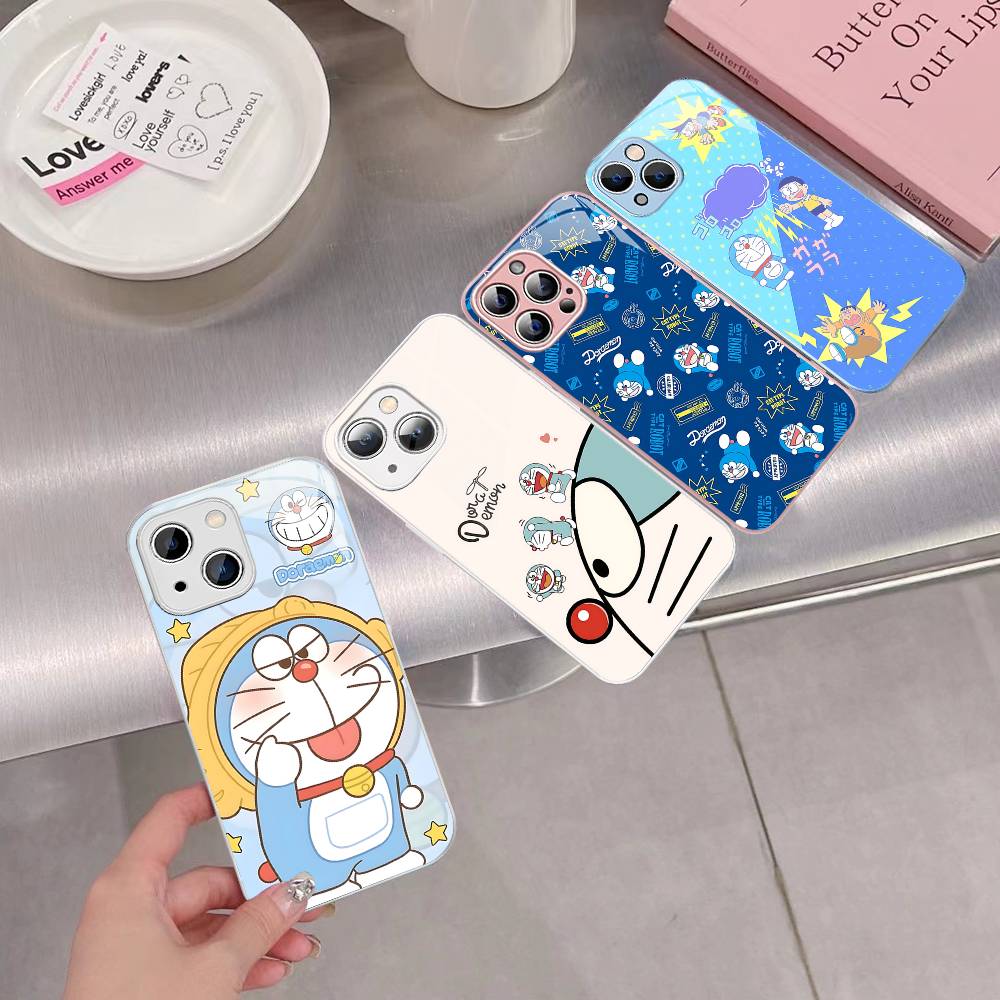 Cute Cartoon-u-Doraemons-t Tempered Glass For Iphone 14 13 12 11 Pro Mini XS MAX 14Plus X XS XR Fundas