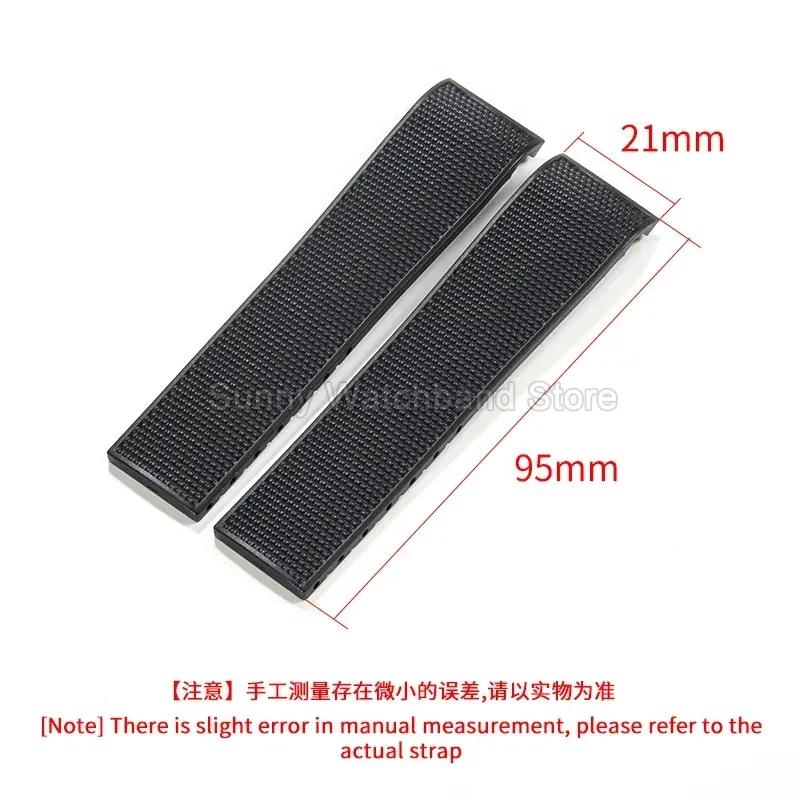 ONEFor Longines Conquest Watchbands Rubber Silicone Sports Non-Stick Gray Diving Men L3.742 642 781 782 Series 21mm AccessoriesMN