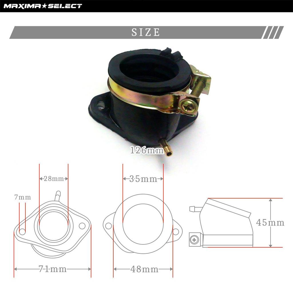 MAXIMASELECT Honda Fusion 250 Insugsrör MF02 Exteriör Custom Viktigare Ersättning Reparation Underhåll (1 del)