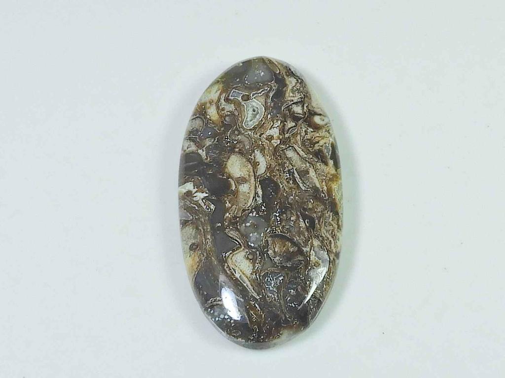53Cts. Natural Rock Calcite Oval Crystal Cabochon Loose Gemstone 23X45X06 MM SK-3436