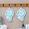 Cartoon marine animal hanging hand towel absorbent quick-drying thickened children's coral fleece soft cute octopus towel