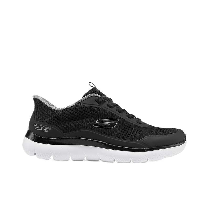 Skechers Sport Mens Fashion Comfortable Trendy Minimalist Low-Top Casual Shoes Men sneaker Black 233047-BKW