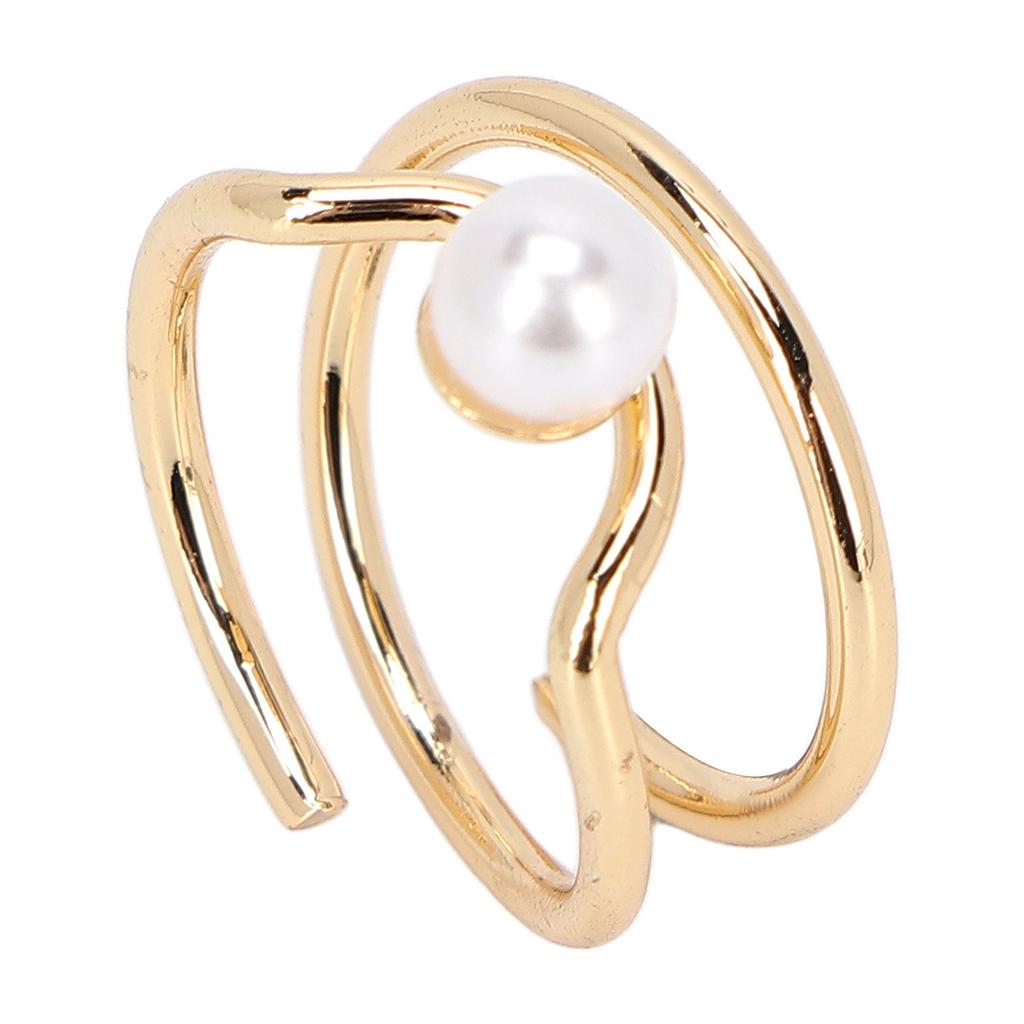 Pearl Finger Nail Knuckle Rings Stylish and Simple Copper Fingertip Jewelry for Women Girls