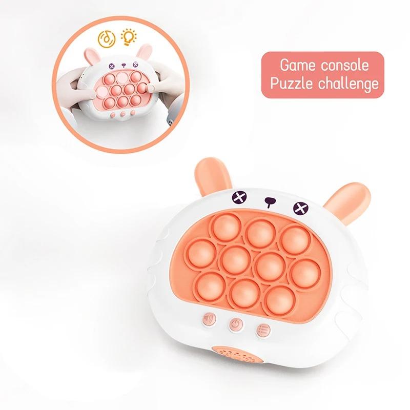 3 Colors 1 pcs Electronic Pop Quick Push Bubbles Game Machine Kid Cartoon Fun Squeezing Toys Anti Stress Sensory Bubble Toy Gift
