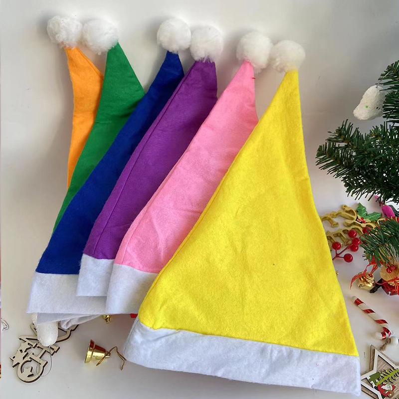 Jiaqi Dospělý Vícebarevný Vánoční Kostým Klobouk - Modrý, Zelený, Netkaný, Barevný Design