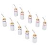 10pcs Banana Plug Needle Type Professional 24K Gold Plated Speaker Wire Connectors for Speaker Wire