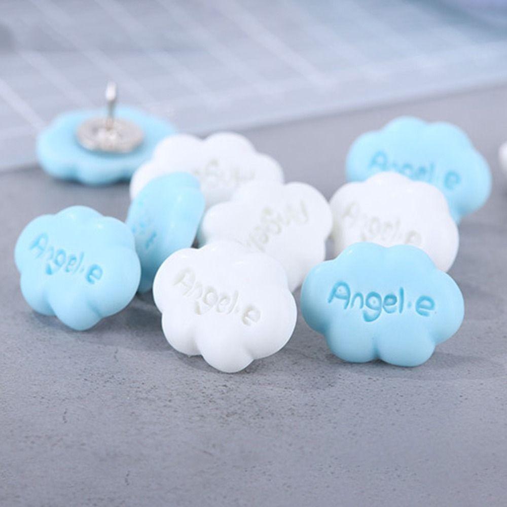 

30 шт. Креативні канцелярські кнопки для великого пальця, DIY декоративні цвяшки, прикраса для дому, шпильки для дошки, настінні маркери 30Pcs Blue with Box