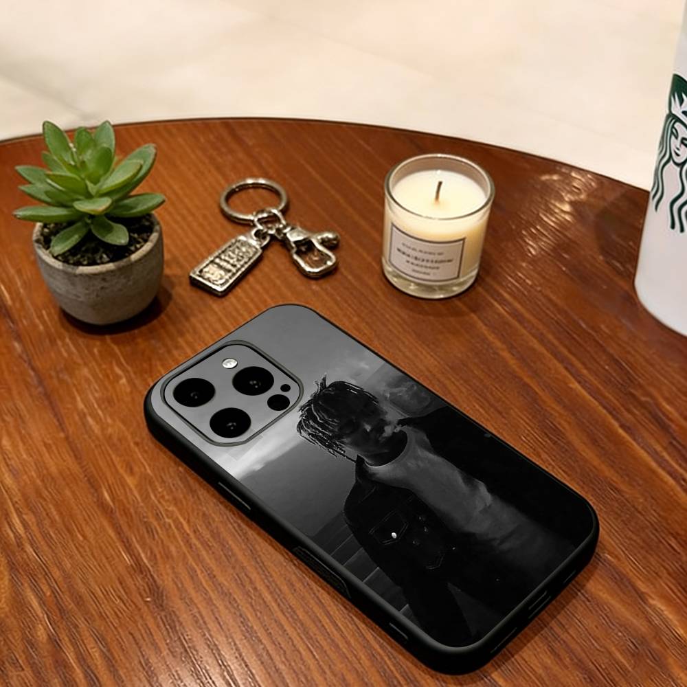 Juice Wrld 999 Phone Case For iPhone 17,16,15,14,13,12,11 Plus,Pro Max,XS,Soft Silicone Black Cover