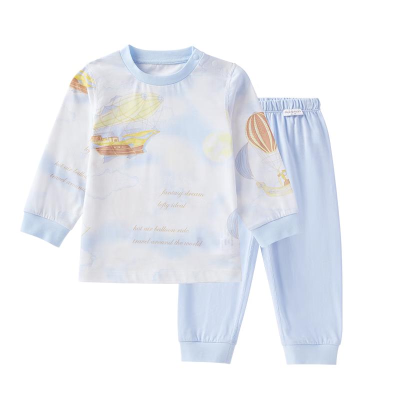 Pure Cotton Long-Sleeve Infant & Toddler Loungewear Set