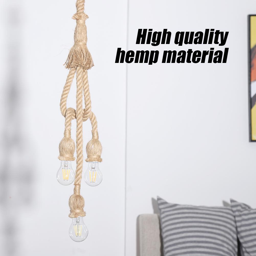 1.5M E27 Base Vintage Hanging Hemp Rope for Light Retro Lamp Ceiling Pendant (1 Head)