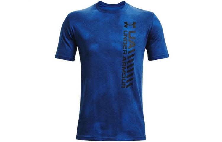 Under Armour T Shirts Men s Blue Crew Neck Moderate Straight Fit 1366459-432 M