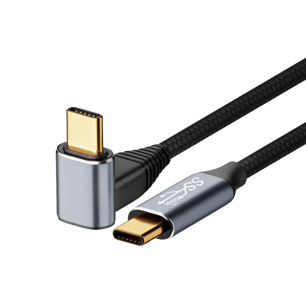 Gen2 Type-c To Type-c Data Cable Usb3.1 Hd Output Pd100w Charging 3d Elbow Projection Line Compatible For Steam Deck