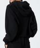 Oversized Cropped Logo Hoodie Black