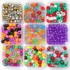 80 cuentas de poni de colores de 6 x 9 mm, espaciadoras sueltas a granel para hacer accesorios de joyería, manualidades hechas a mano.