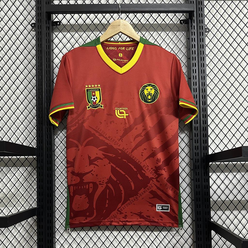 Cameroon Home and Away Jerseys 2024 Custom World Cup National Team Soccer Shirts Short Sleeve Tops Cross-border Delivery Fan Edition