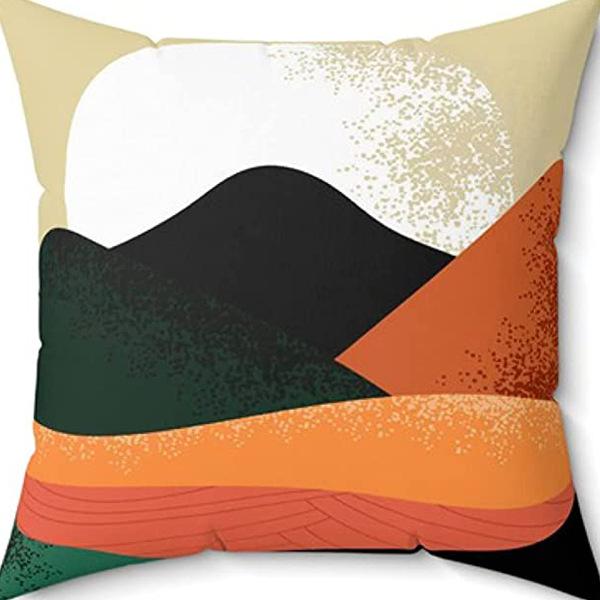 New Morandi Simple Abstract Style Pillow Linen Print Pillow Case Decorative Home Pillow Case