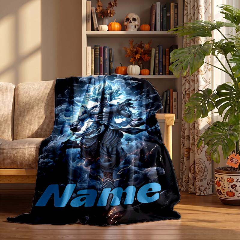 Coperte personalizzate in flanella di Dragon Ball Morbide Calde Accoglienti Plaid per Decorazione della Casa Regali di Festa