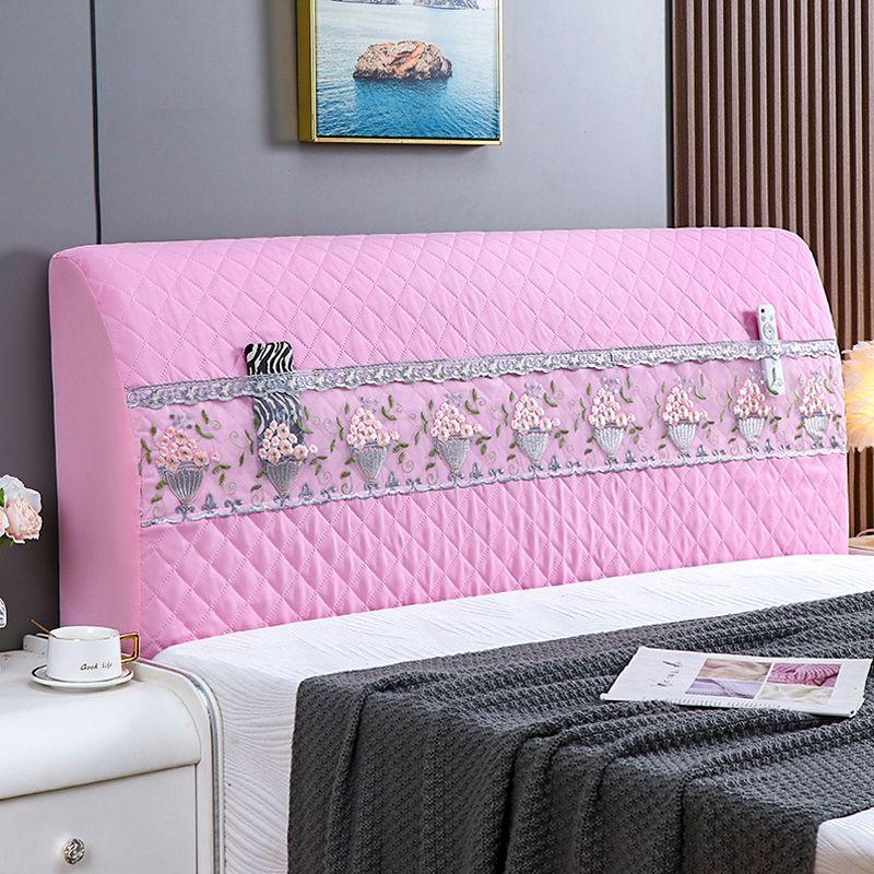 

Новый утолщенный стеганый тканевый чехол на изголовье кровати. Простой современный мягкий чехол-спинка. Защитный чехол. Чехол на изголовье кровати из массива дерева. Защита от ударов головой. Pink Flower Basket Headcover 1.2 m (60cm high)