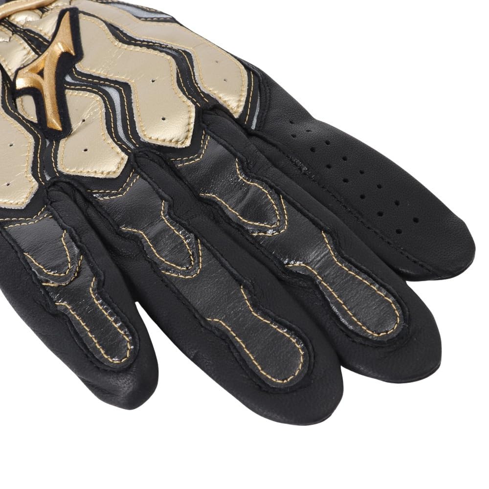 Mizuno Pro Motion Arc SF Batting 1EJEA21009 X Size and Glove, Baseball, Ambidextrous, (Black Gold, 27.0, Men's Women's)