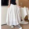 Blue Skirt for Women's In Warm Season and Summer New High-waisted Temperament Gentle Ballet Style Mid-length Skirt
