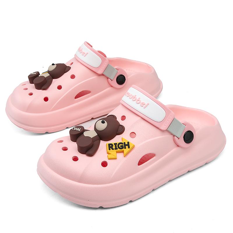 

Мода 2024 Лето Дизайнер Rich Cartoon Bear для женщин, мужчин и девочек Пляжные сандалии Тапочки Повседневные сабо на платформе Шлепанцы Шлепанцы Обувь 45-45