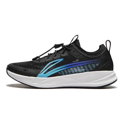 Li Ning Wygodne Casualowe Oddychające Niskie Buty do Biegania Dziecięce sneakersy Czarno-Niebieskie YKFU014-3