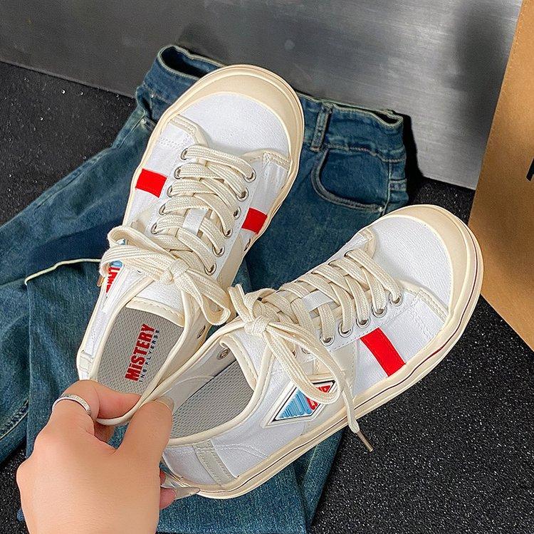 Foreign-style versatile and thin breathable German training canvas shoes for women's 2025 spring and summer new color matching ugly and cute platform