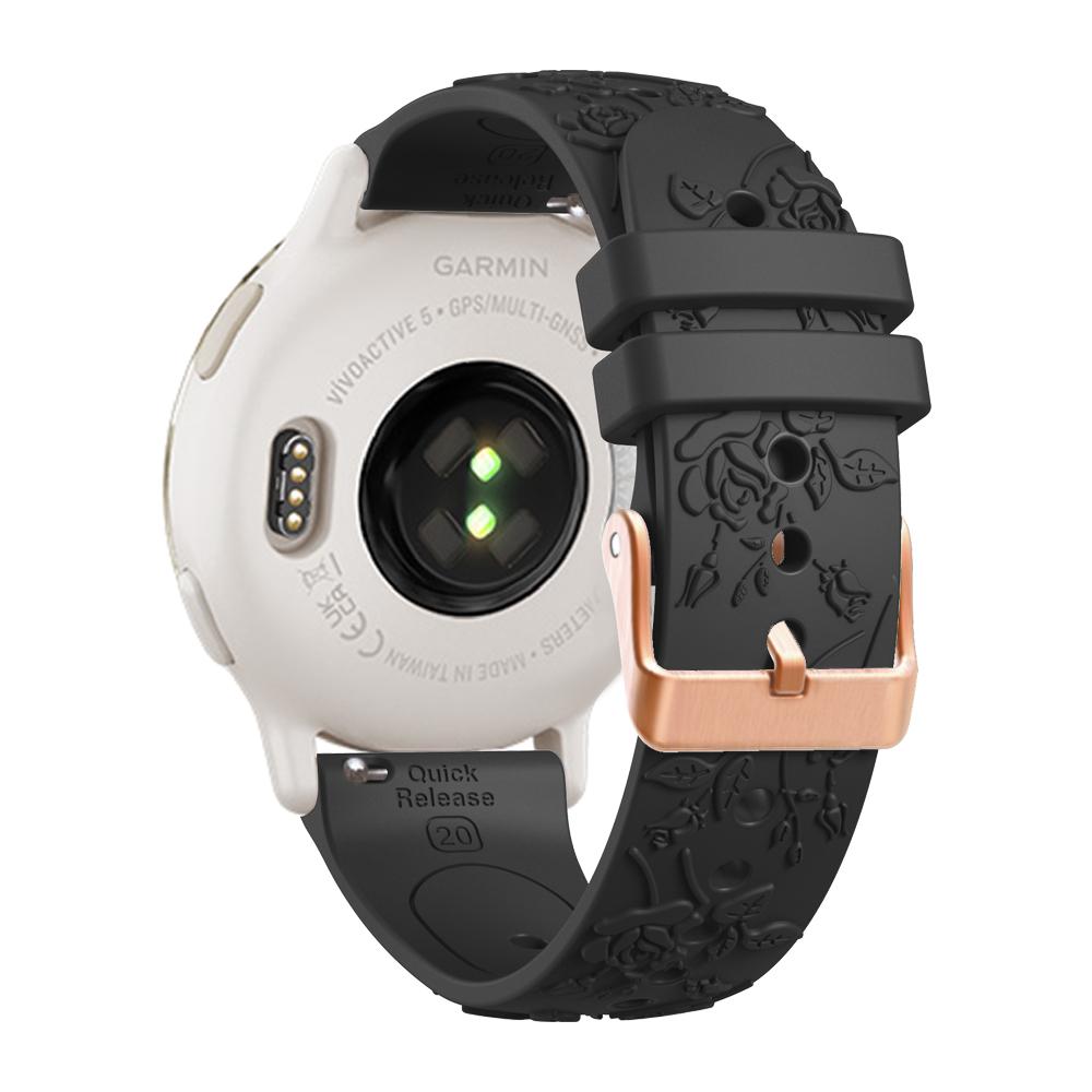20 mm Damarmband i Silikon för Garmin Forerunner 170 170M 70 165 155 570 245 645 Venu 2Plus Venu SQ2 Vivoactive 6 5 3 Armband
