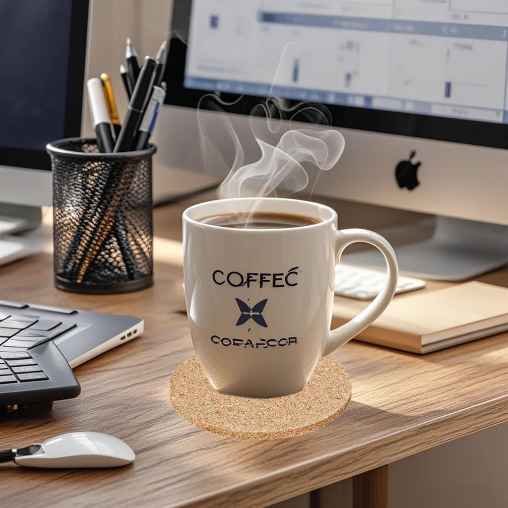 16pcs Cork Coaster for Drink Round Absorbent Tea or Coffee Coaster Cork Bulk Blank DIY Craft Gifts Coasters Warm Gifts Relatives and Friends in