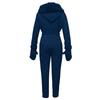 Women's Fashion One-piece Ski Suit, Sports Ski Set, Zipper Hooded Ski Suit