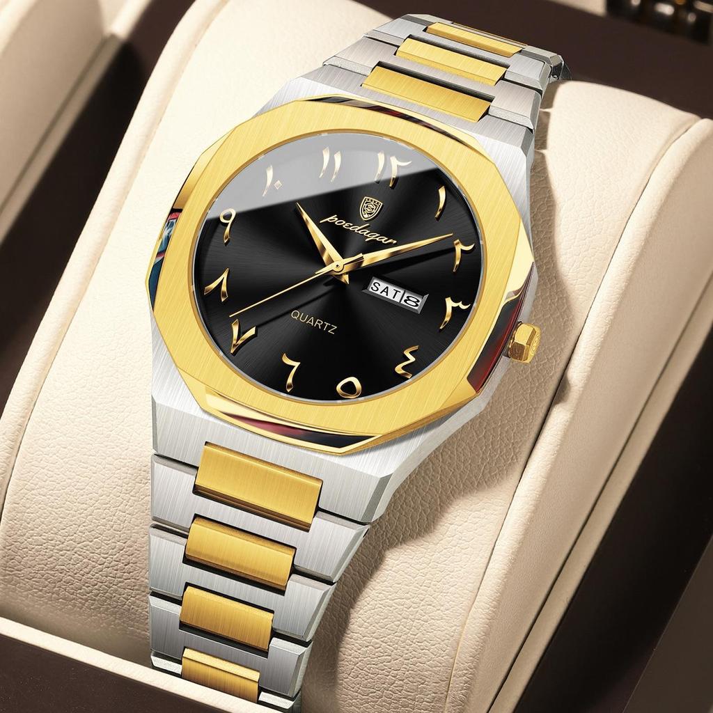 POEDAGAR Fashion Woman Watch Waterproof Week Date Quartz Women's Watches Stainless Steel Luxury Elegant Ladies Watch
