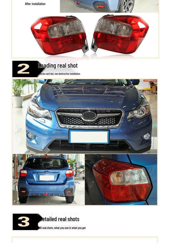 2012-2015 Subaru XV Rear Tail Light & Brake Light Cover Assembly