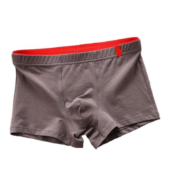 

Чоловіча боксерська білизна із середньою посадкою, еластичним поясом, U-подібним вирізом, шорти-брифи з м якої тканини, гладким швом, базові труси XL темно-сірий