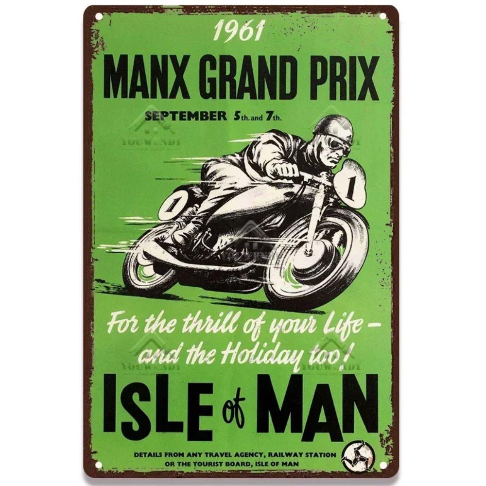 Scooter Metal Wall Art, Retro Moped Poster Sign 20x30cm