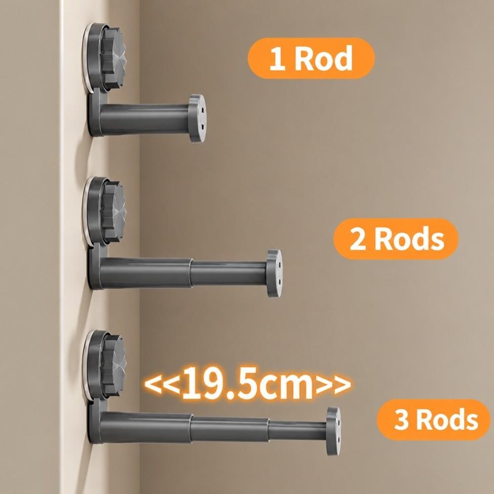 Retractable Drying Rack Suction Cup Hanger Organizer Hanger Storage Rack for Bathroom&Balcony